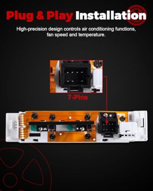 Front A/C Heater Climate Control Module Panel Without Rear Window 599-007