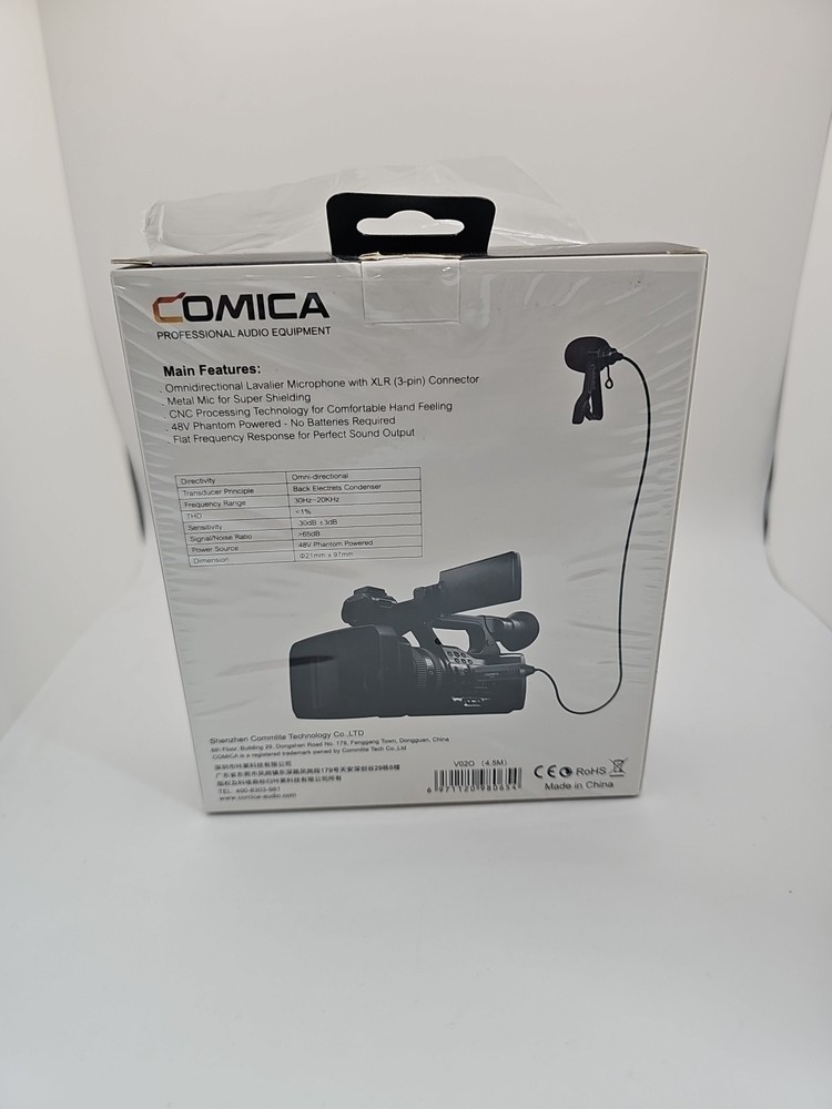 Comica V02O XLR 48V Phantom PowerbLavalier Microphone