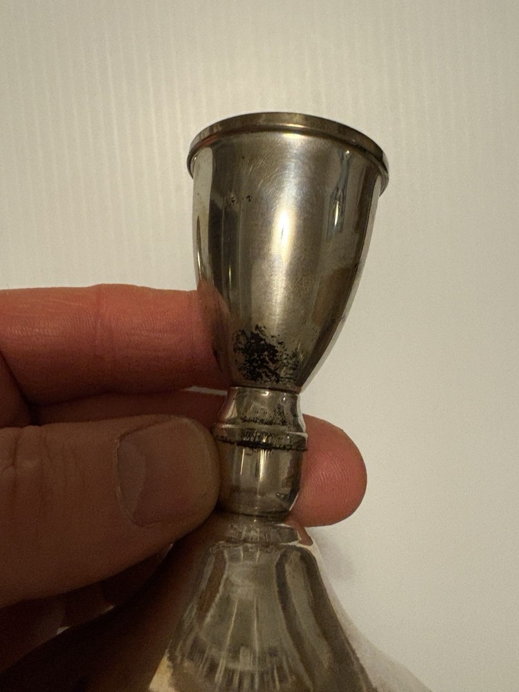 Sterling Silver Weighted Antique Candlesticks Pair