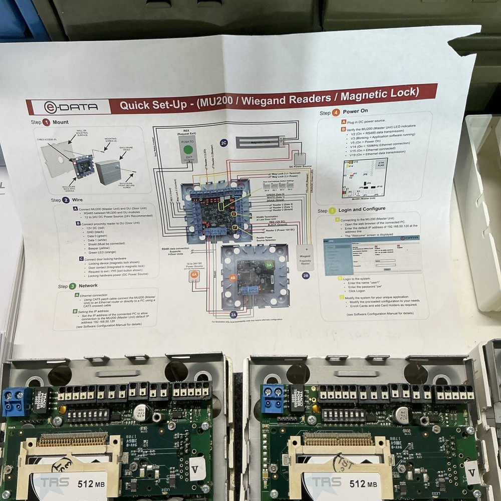Lot of Kaba E-data Access Control Board System With Software Instructions AM524