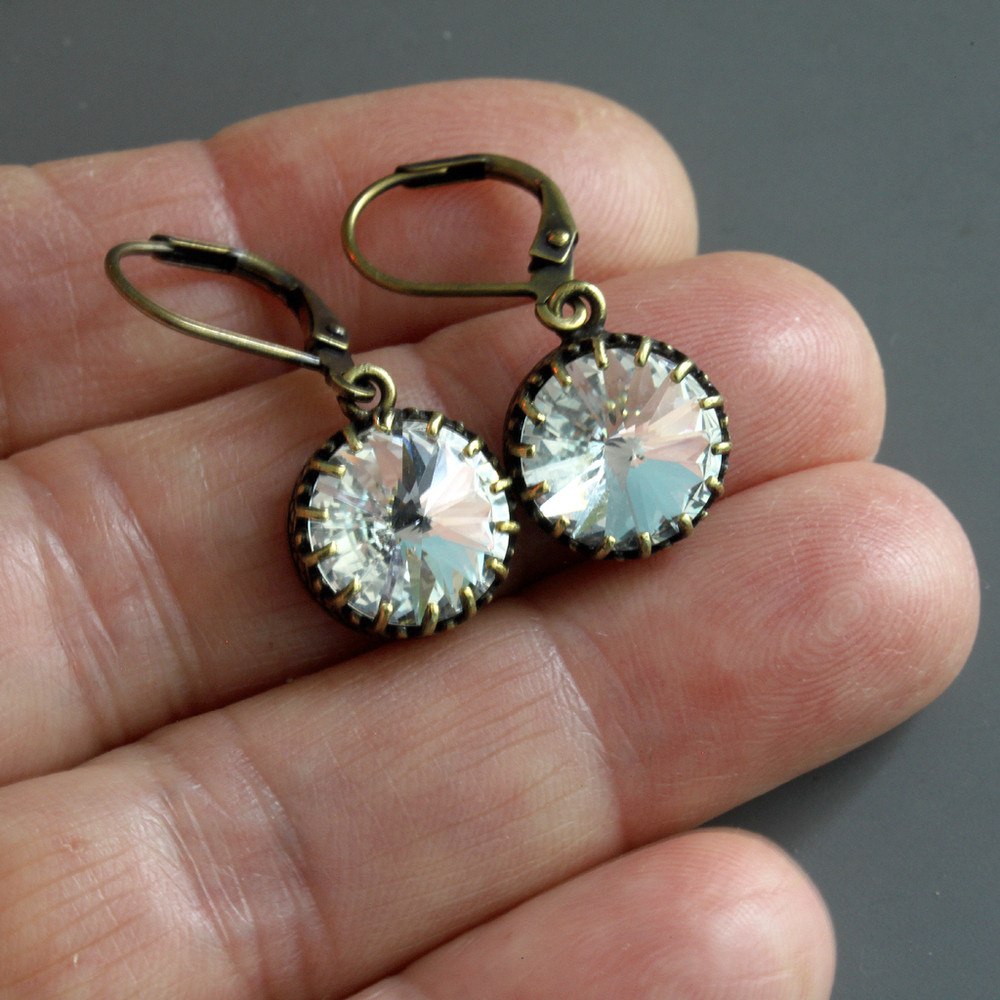 Small Aurora Crystals Dangle Earrings