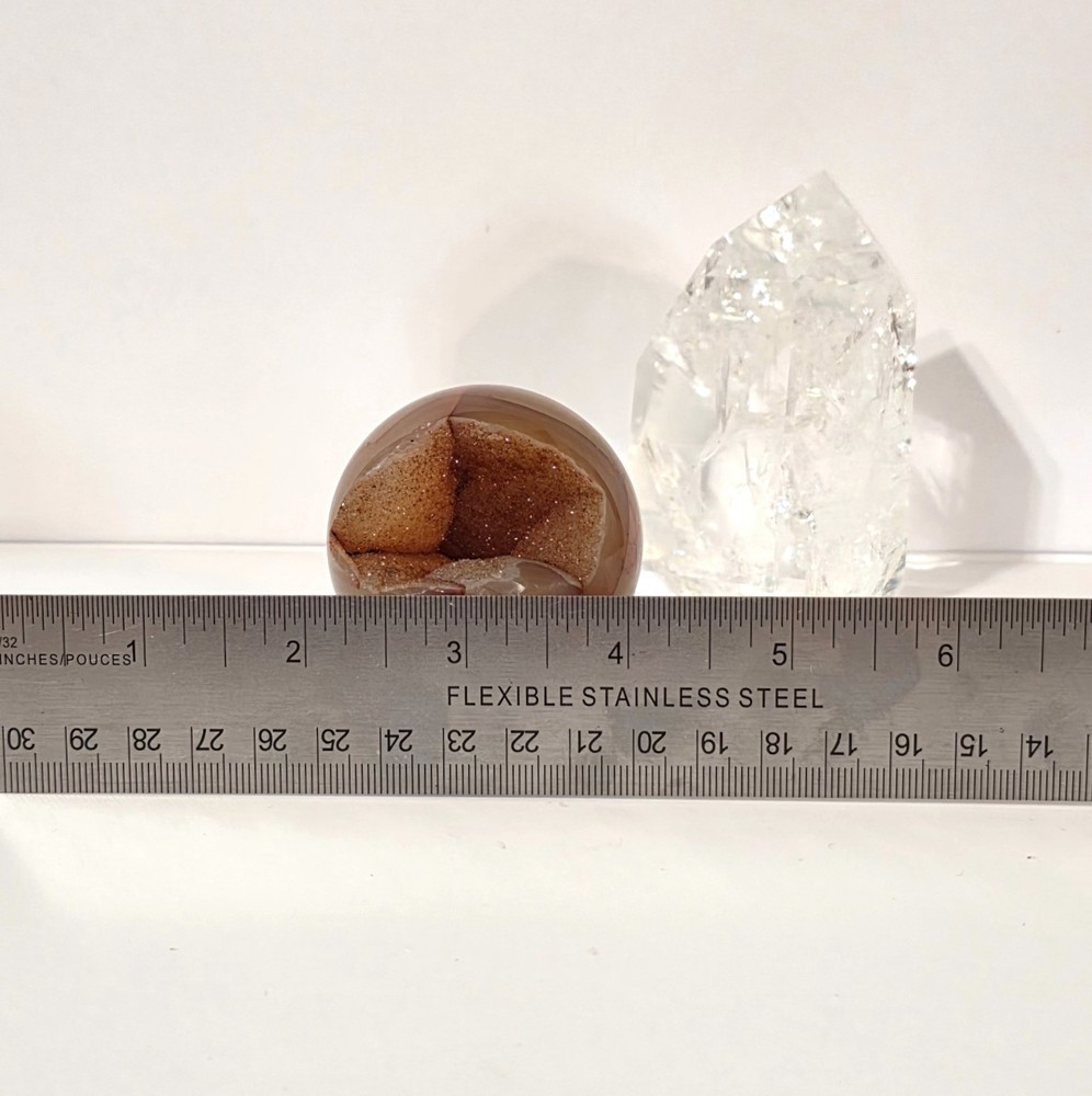 Carnelian Geode Sphere- WYSIWYG
