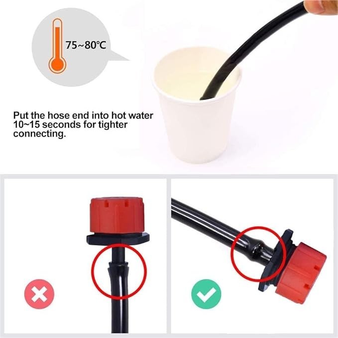 200Pcs Adjustable Drip Irrigation Emitters, 1/4Inch Adjustable Micro Drip
