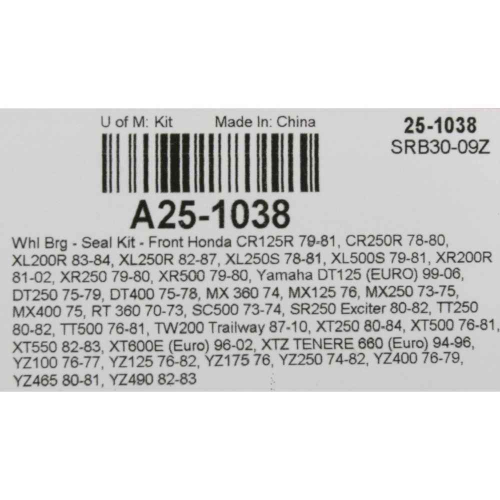 Moose Front Wheel Bearing Kit - A25-1038