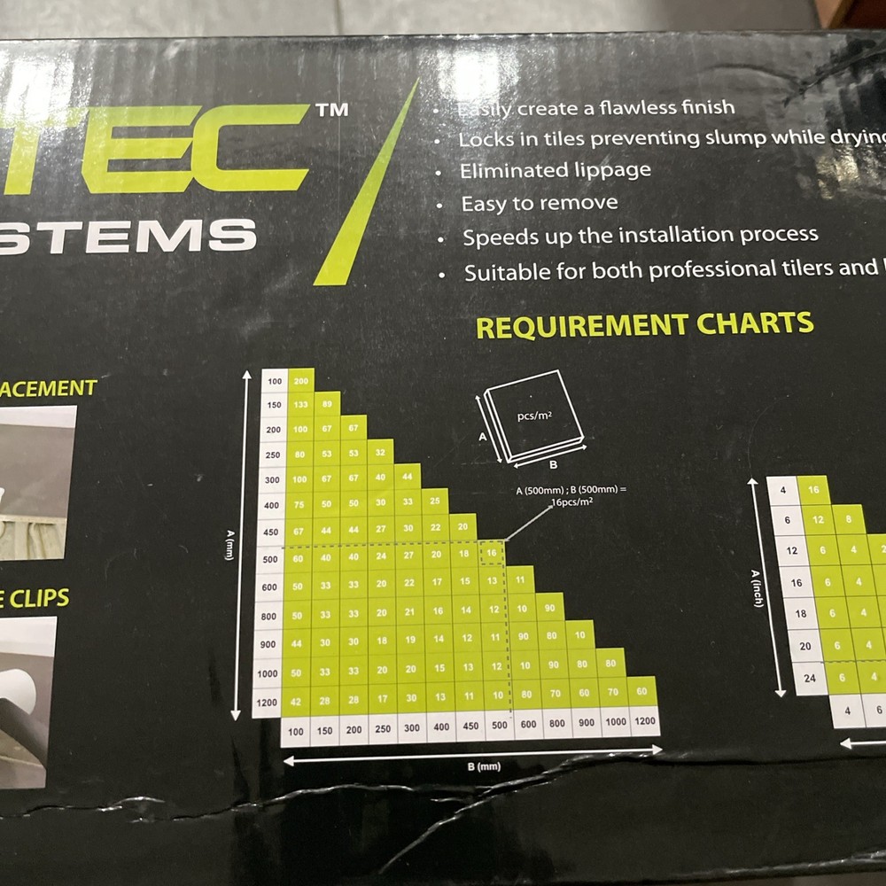 Lev Tec Tiling Leveling System 1/8 Clips 500pc Tile Hardwood Projects Interlock