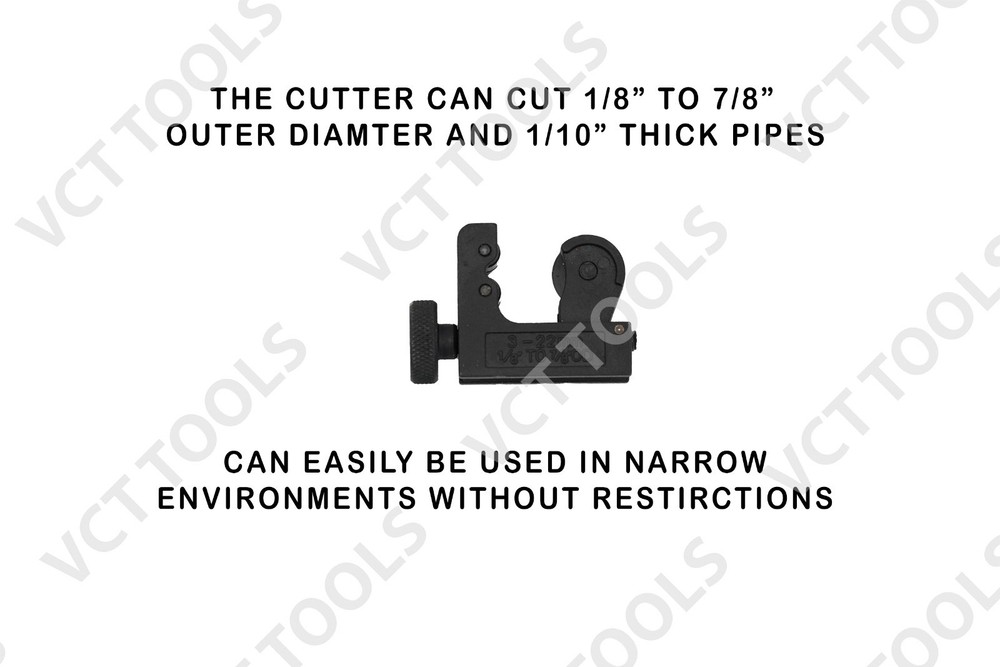 3Pc Pipe Cutter Tool Kit 1/4"-2" + Mini Cutter & Deburring Tool HVAC Plumbing