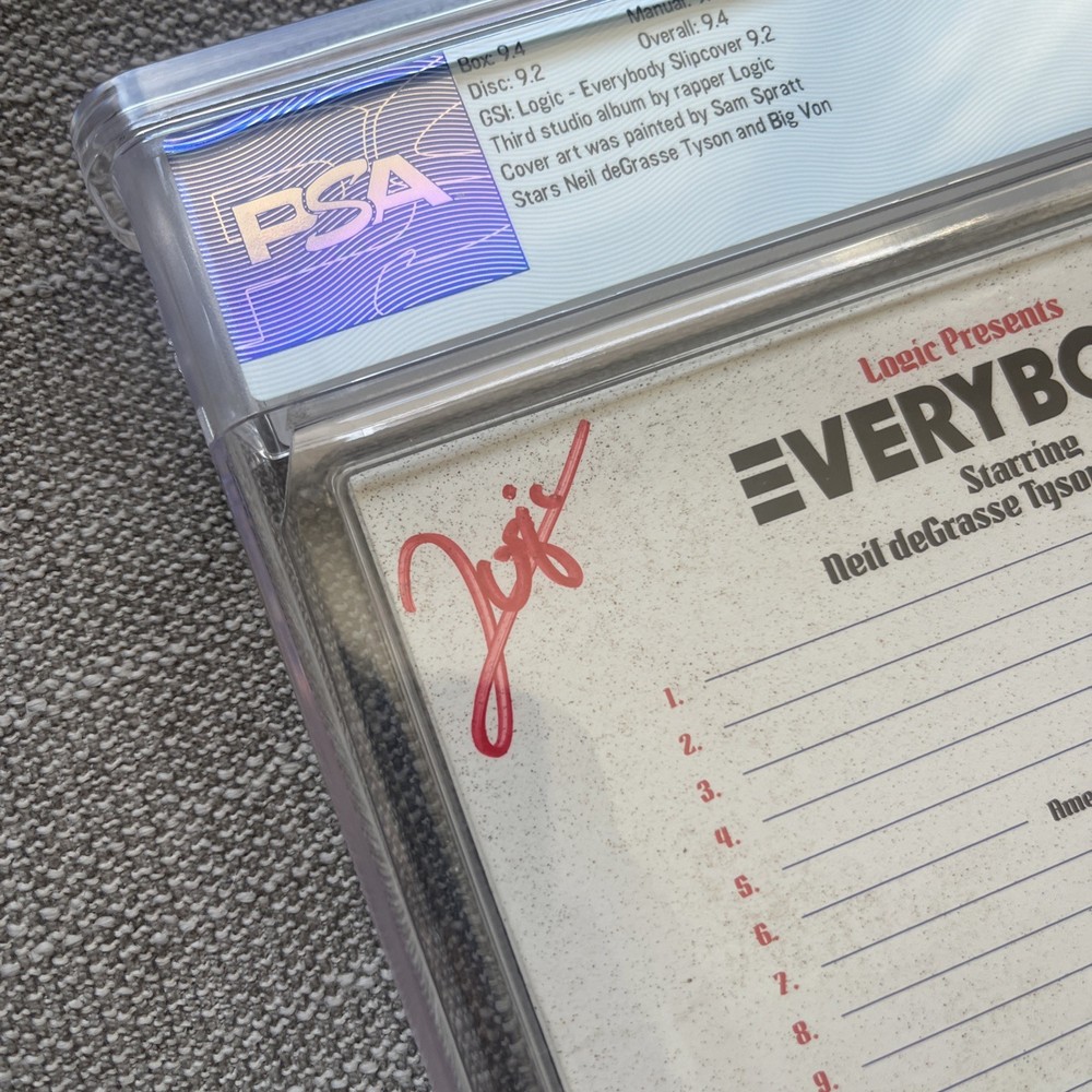 Logic EVERYBODY CD SIGNED Complete In Box - PSA Graded 9.4