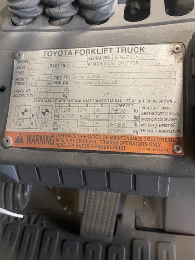 toyota 8000 lb forklift