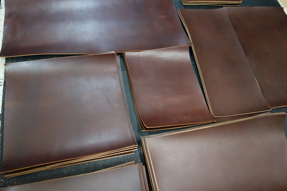 Authentic Horween Chromexcel Brown Leather Piece, 5.5 ounces thick. Select Size