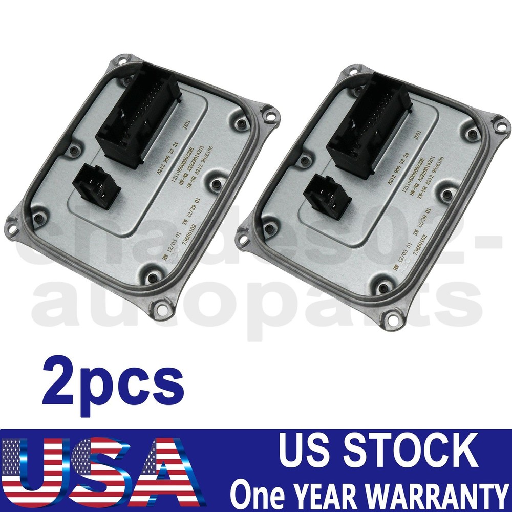 2pcs Front Headlight Ballast Control Unit For Benz 2014-2016 W212 E-Class E300