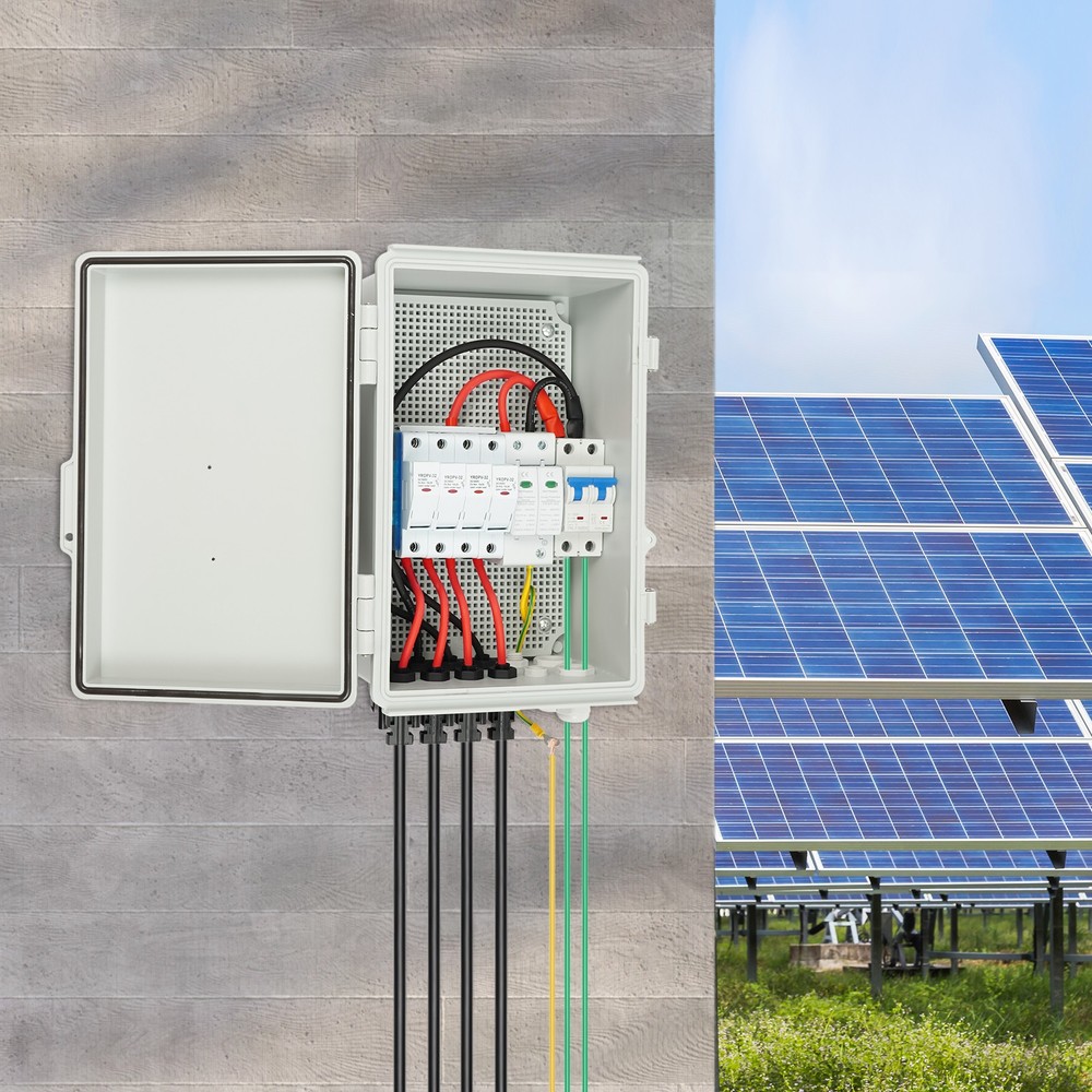 4String Waterproof Solar PV Combiner Box 63A Circuit Breaker Solar Panel System