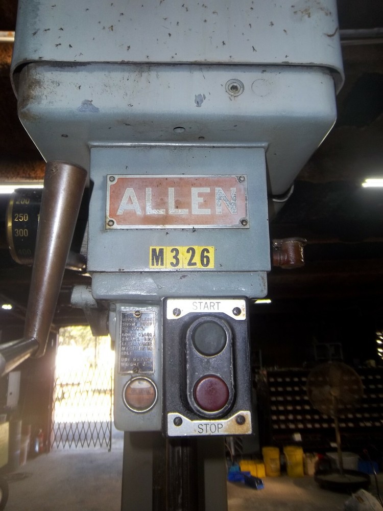 Allen Column Drill Press all Cast Iron Table Variable Speed Sensitive