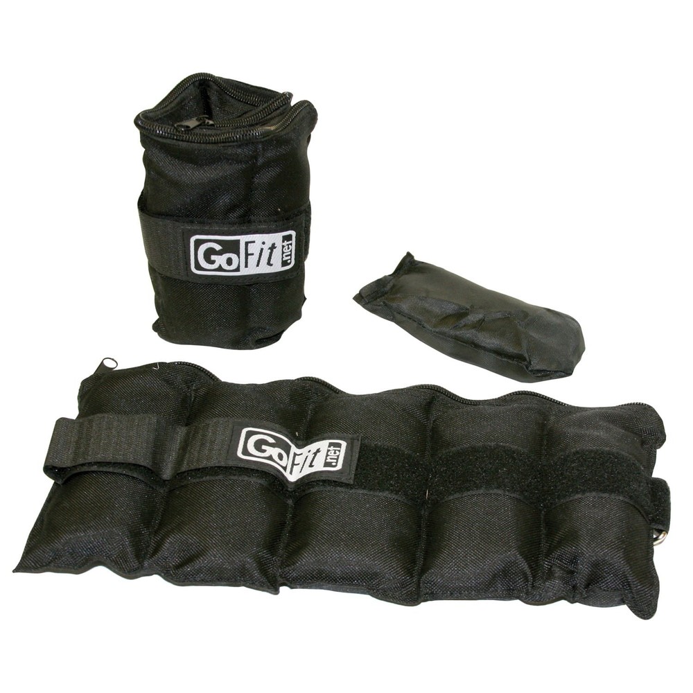 Adjustable Ankle Weights 1-5lbs Strength Training Black 2-Pack Set