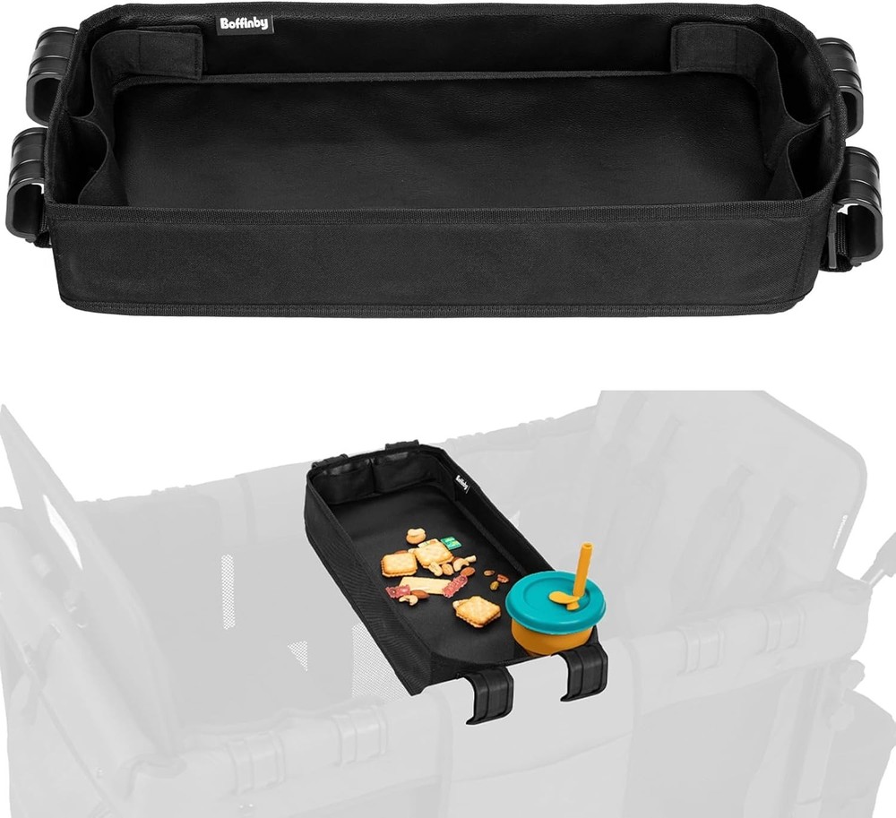Wonderfold Wagon Double Sided Stroller Tray - Faux Leather