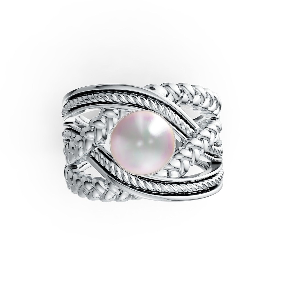 Sterling Silver Semi Mount Ring Setting Round RD 9x9mm
