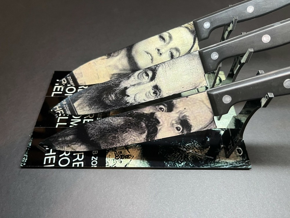 3 From Hell 3 Knife Set With Sublimated Stands