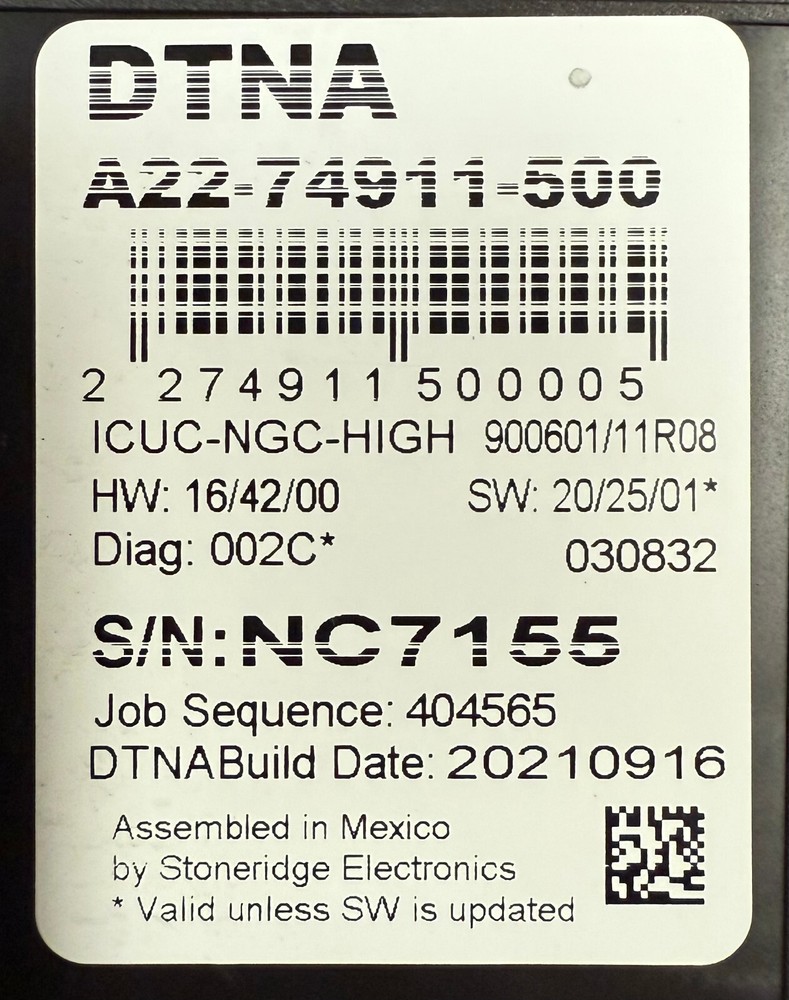 FREIGHTLINER Evolution Instrument Panel/Gauge Cluster A22-74911-500