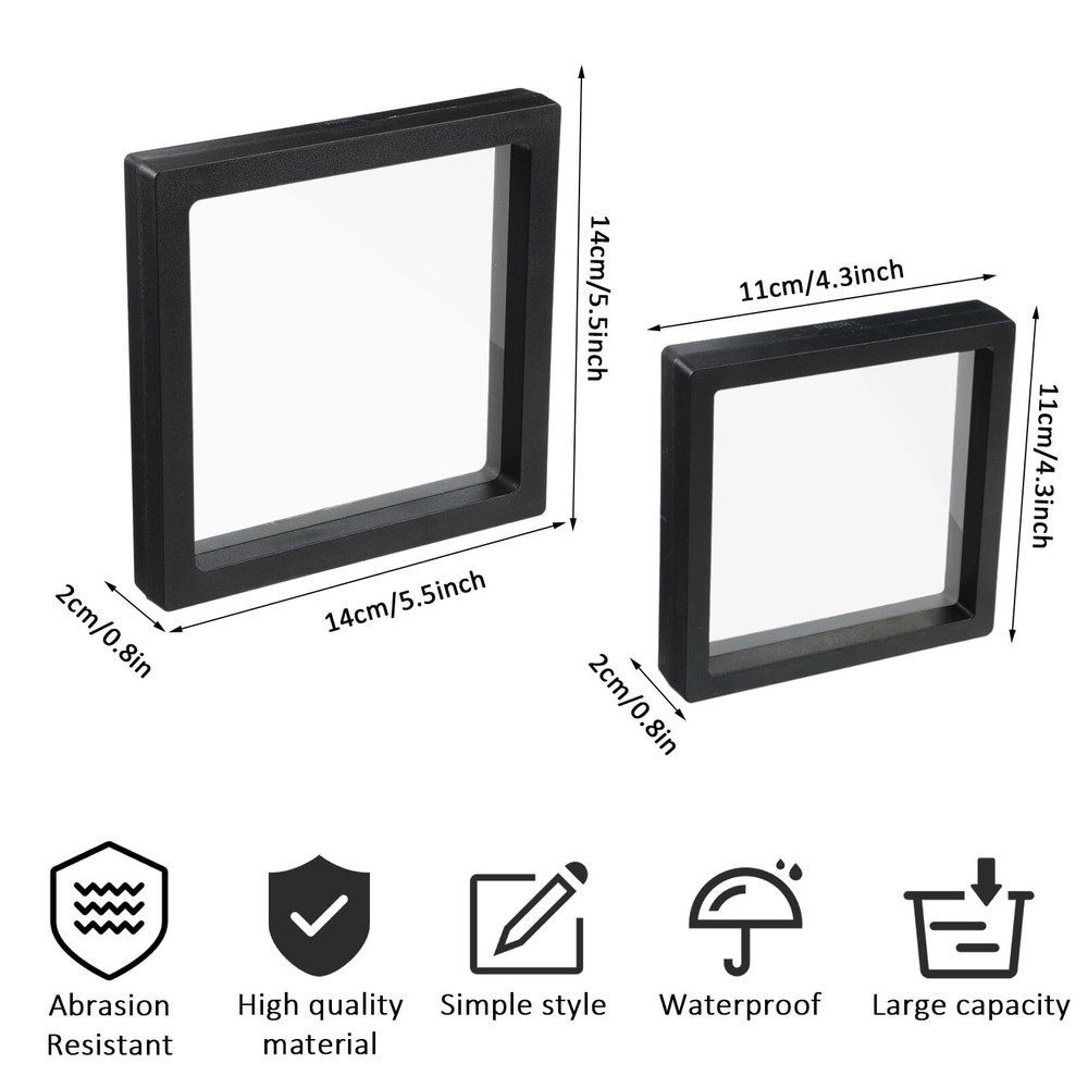 Floating Frame, Large Size Display Case for Storing Coins, Medals