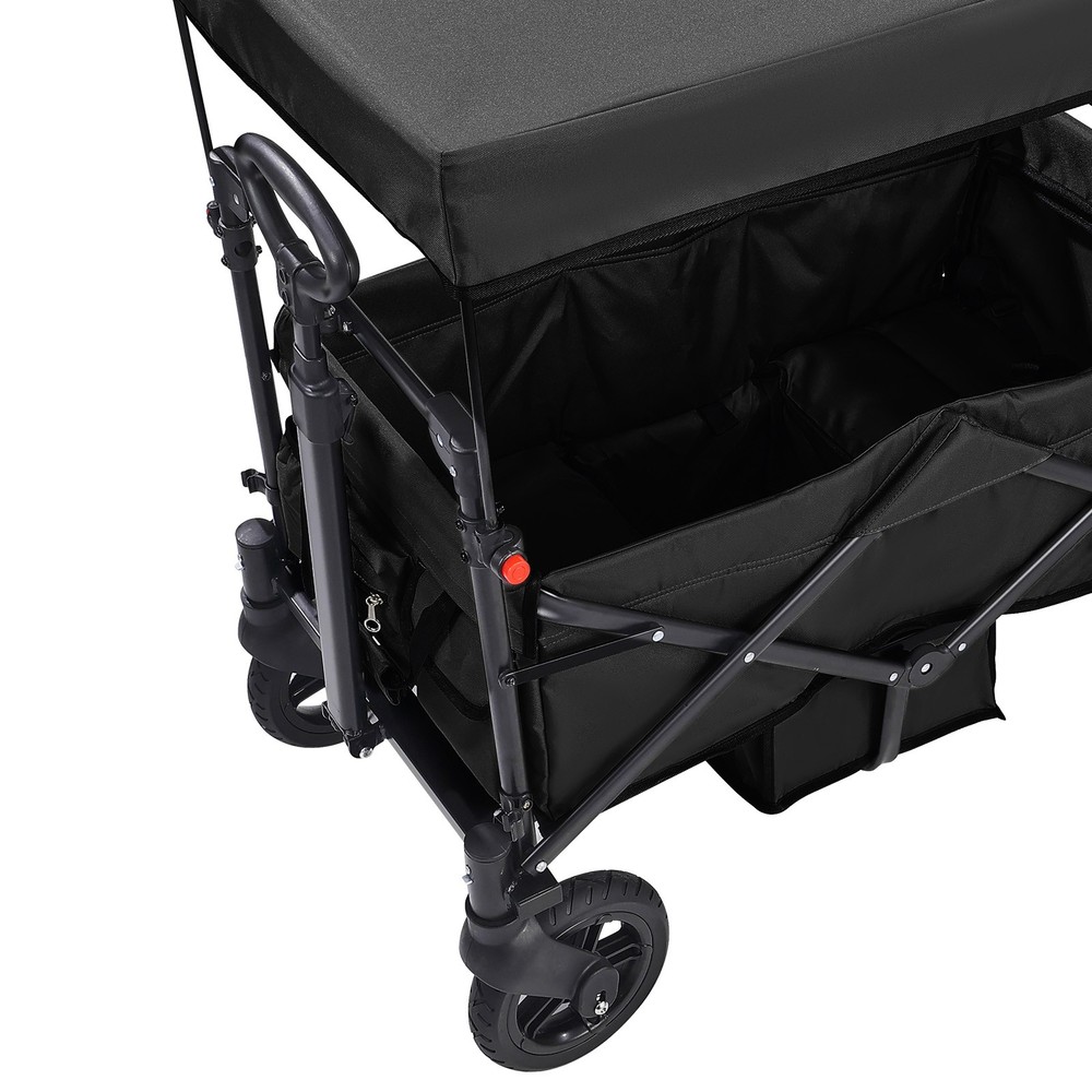 Double Stroller for 2 Kids, 55lb Capacity, Adjustable Handle, Shock Wheels
