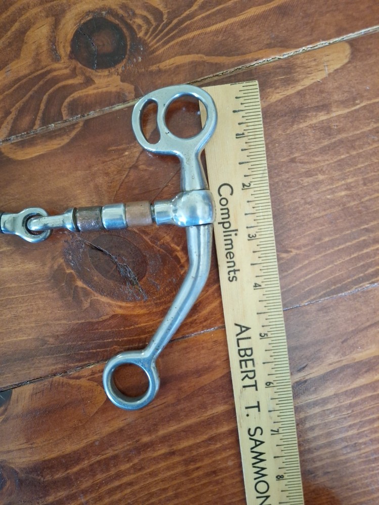 5-1/2” Tom Thumb Western Snaffle Bit With Copper Rollers