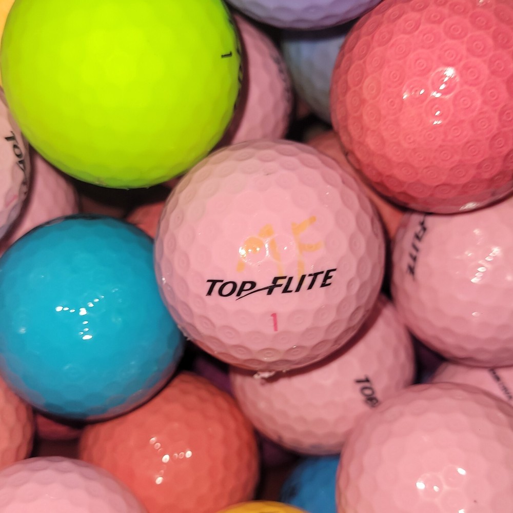 36 Lady Assorted Colored Top Flite Mix Used Golf Balls - 3A Value Grade AAA