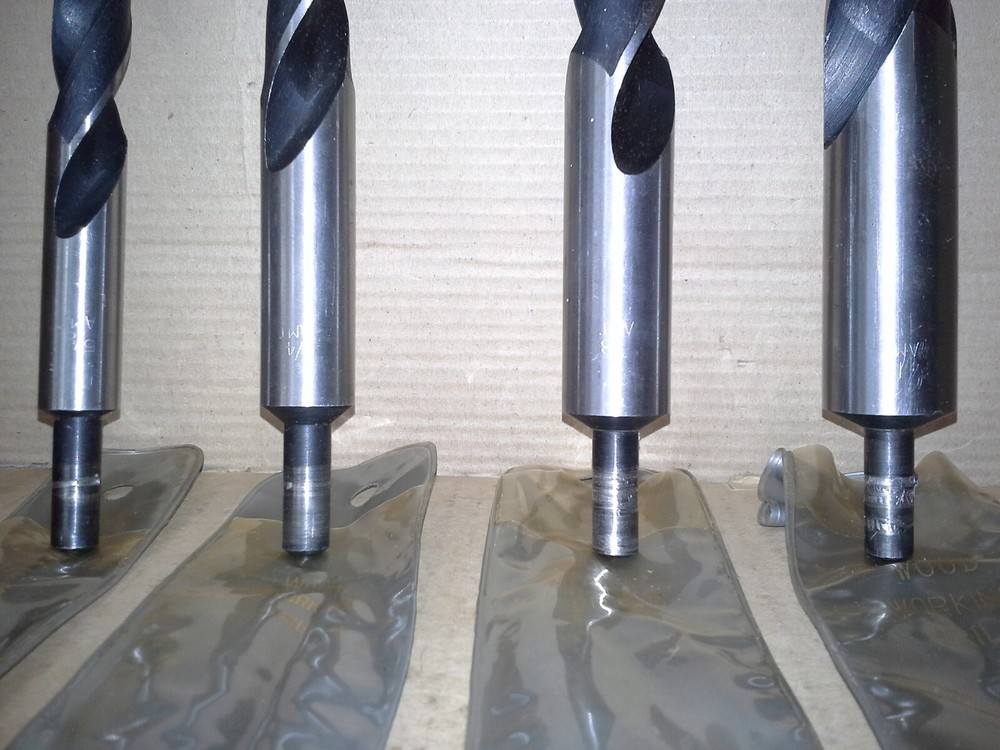 4PC. AMT Wood Working Drill Bits 5/8", 3/4", 7/8", 1". VGC