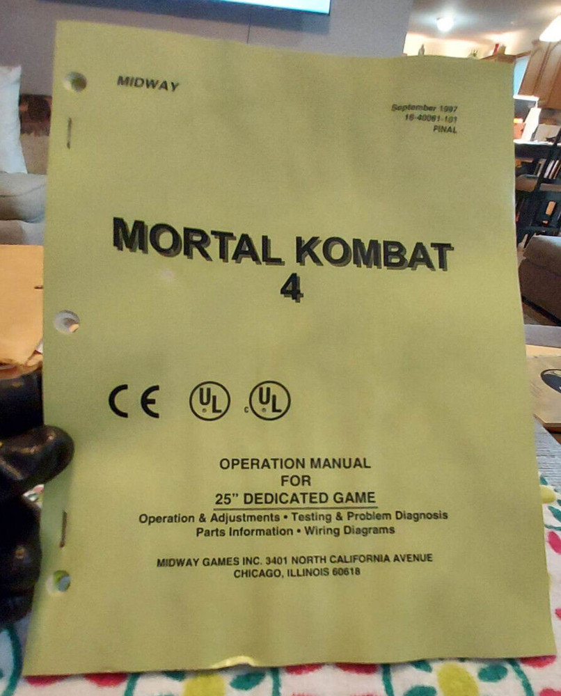 midway Mortal Kombat 4 original manual