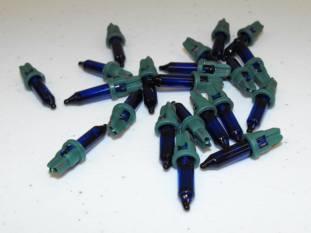 20x Mini 2.5V Christmas Blue Light Bulbs Replacement Tree Lights Bulbs Base D FS