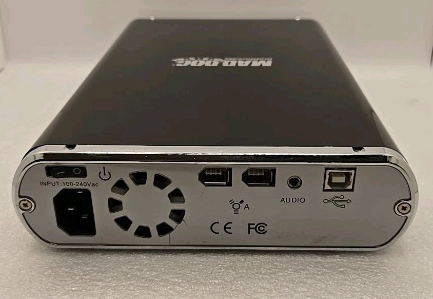 MAD DOG MULTIMEDIA external DVD-RW DRIVE - (Untested) Powers on Fan Runs