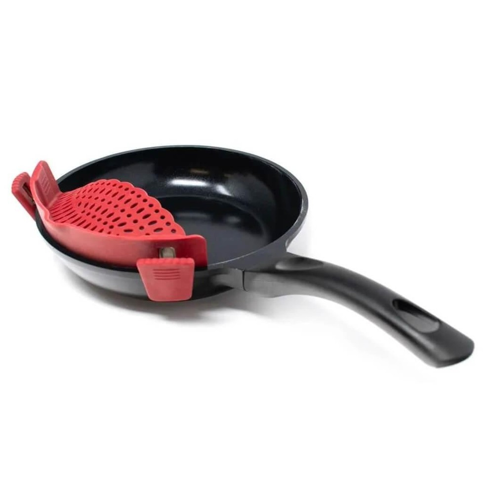Norpro Silicone Clip-On Strainer 2185, Red