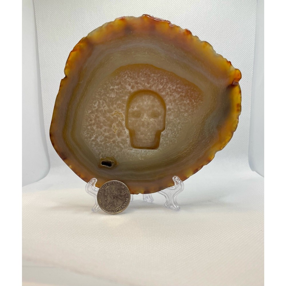 Carnelian Skull Slab
