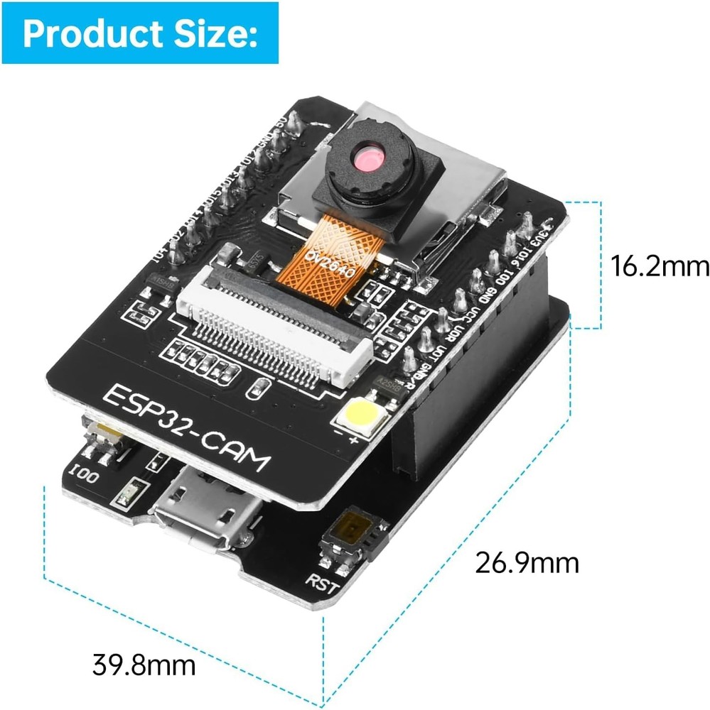 ESP32 CAM Development Board, ESP32-CAM MB WiFi/Bluetooth Development Board, D...