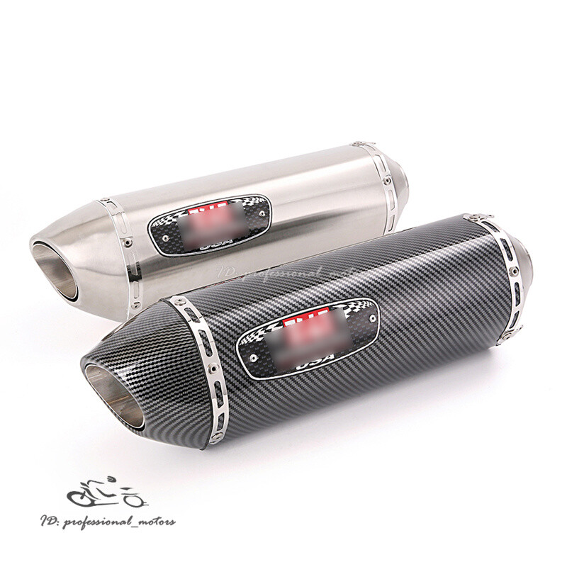 Modified System 51mm Exhaust Tips Motorcycle Muffler Pipe Carbon Painted 420MM