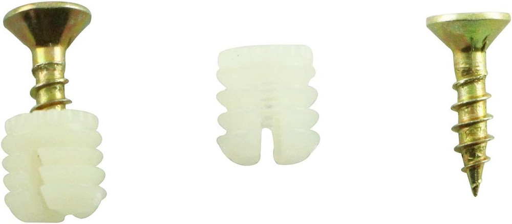 Easy Install 20PCS Plastic Dowel Inserts + Screws - For Secure Cabinet Hinge