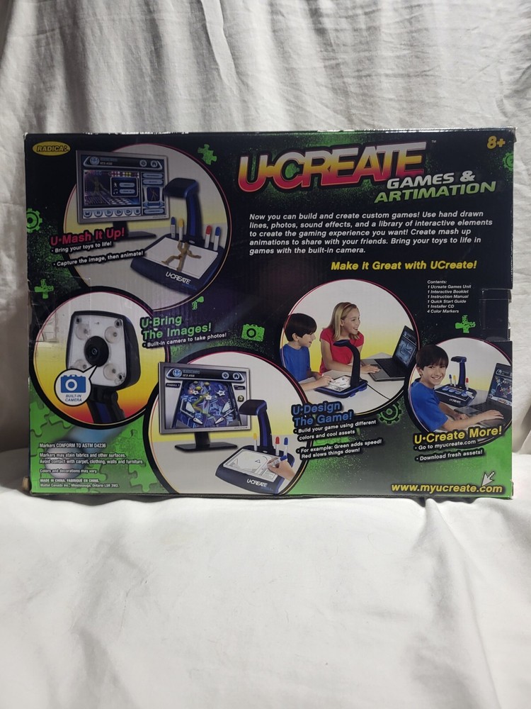 U-Create Games & Artimation Studio 4 Fun Game Modes Animate Photos New Open Box