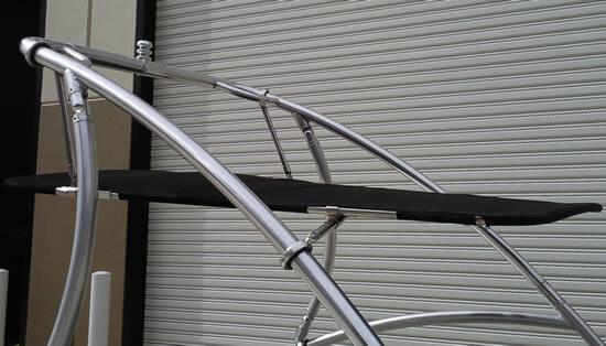 Universal Wakeboard Tower Mounted Flat Cargo Bimini Top Cover - Canvas Frame