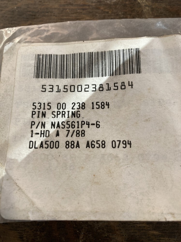 100 PC Pin Spring NAS561P4-6