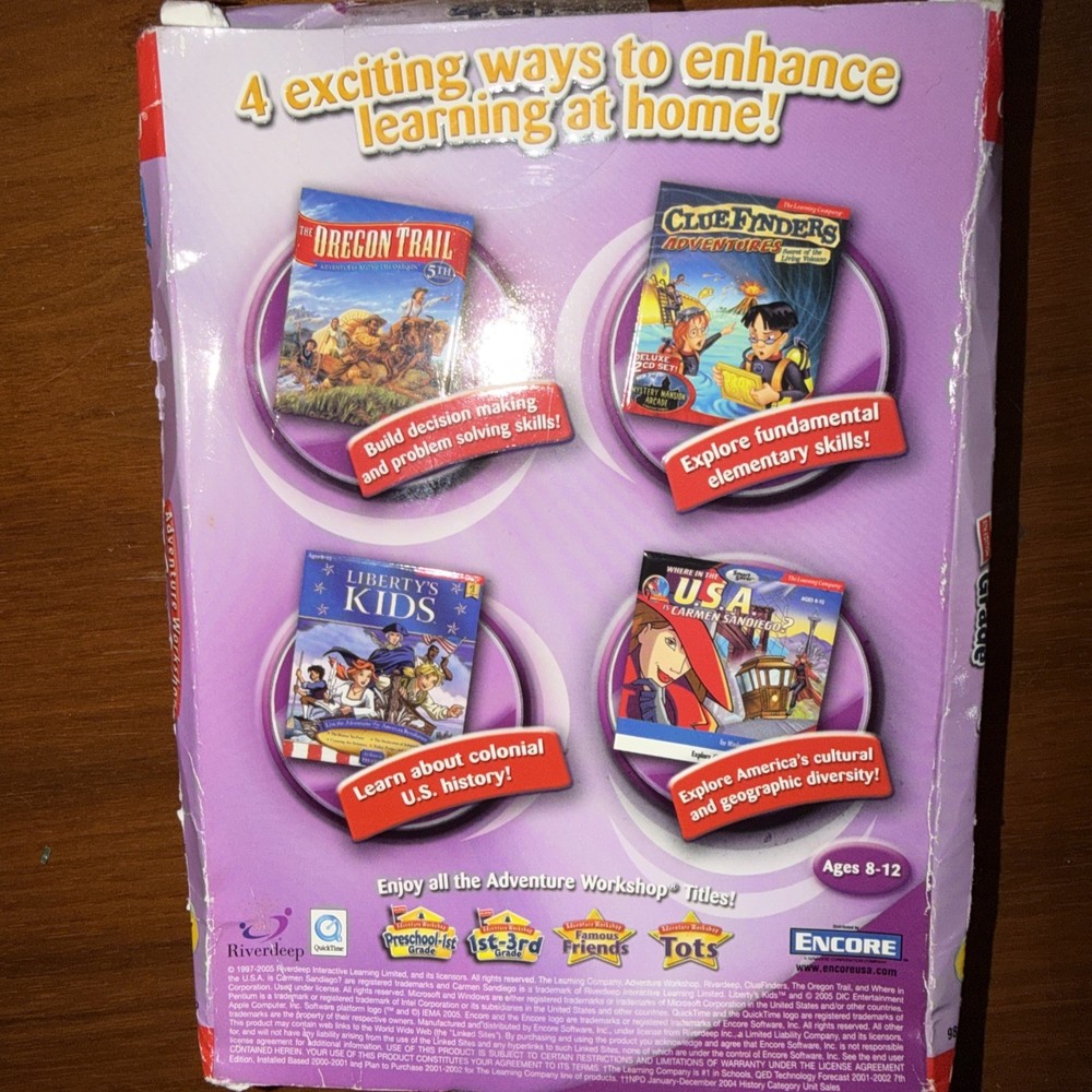 Adventure Workshop 4th-6th Grade 6th Edition PC CD-ROM software New Unopened