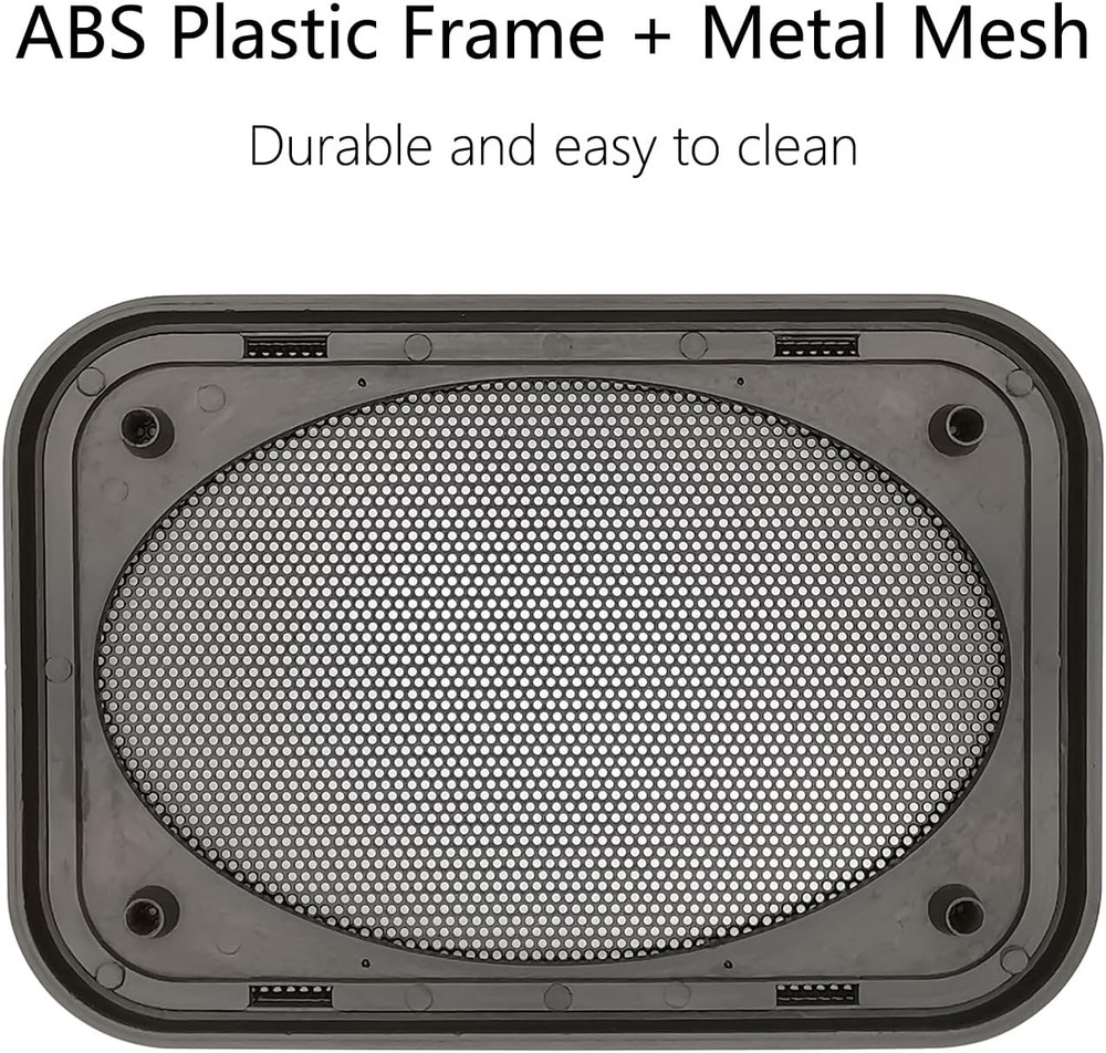 4" X 6" Speaker Grill Covers Car Subwoofer Guard Protector ABS Plastic Frame
