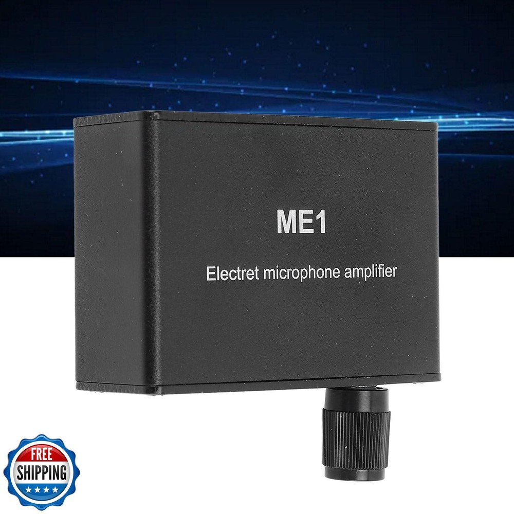 Microphone Preamp, Electret Microphone Amp, Adjustable Gain 0-20db Sound Ampl
