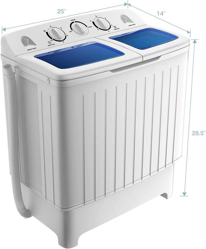 Lightweight Blue & White Washing Machine, GT24267-PE