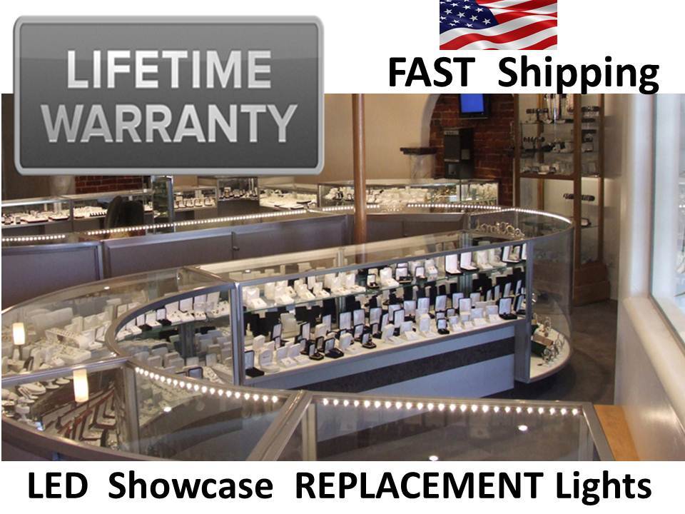 LED Custom Lighting for Storefront Glass Displays & Display Showcases FS