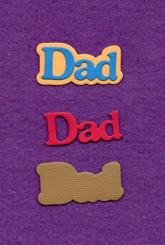 DAD # 8 best with background die cuts scrapbook cards