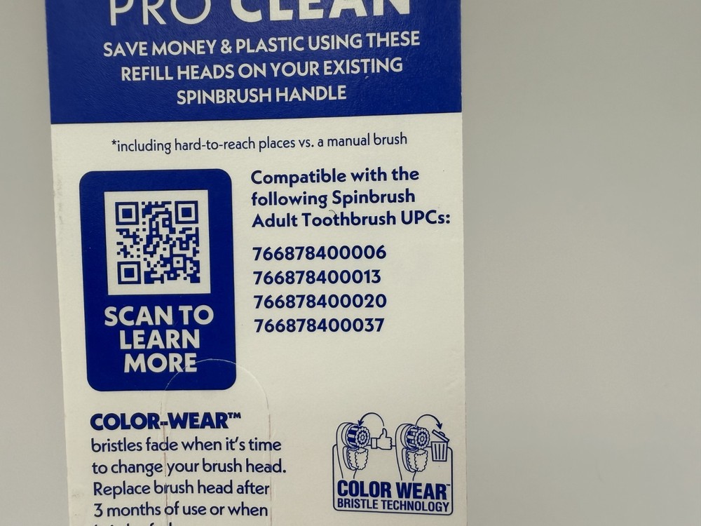 Spinbrush NEW PRO CLEAN Replacement Heads, Soft 2-Pack NEW