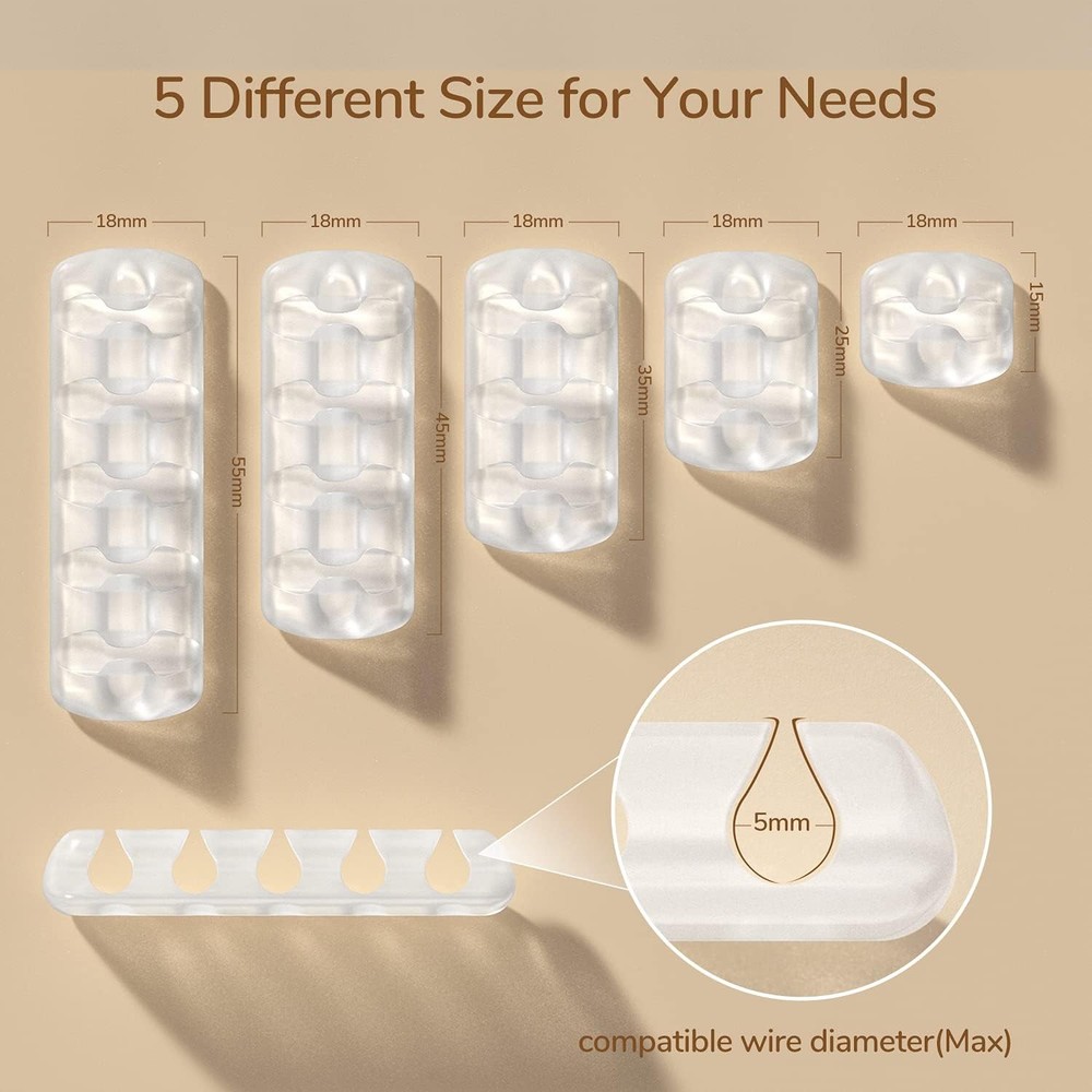 Syncwire Clear Cable Clips - Cord Holders - Self Adhesive