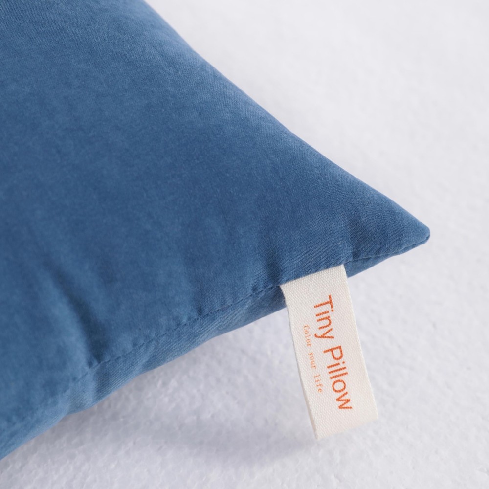 NTBAY Tiny Pillows, Down Alternative 7"x11" Microfiber 11"x7", Denim Blue