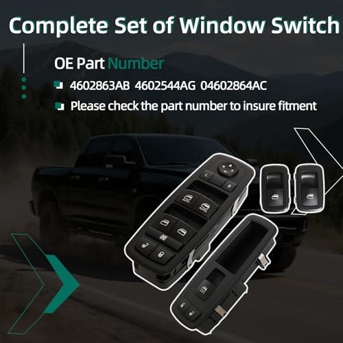 Complete Set of Window Switch, Master & Passenger & Rear Left Right Power