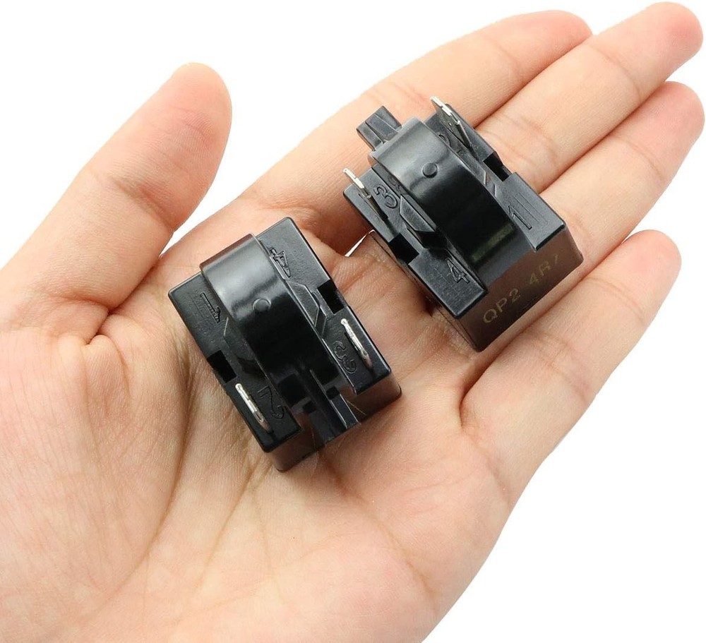 2PCS QP-02-4.7 PTC Refrigerator Start Relay 2-Pin Compressor Starter 4.7Ω