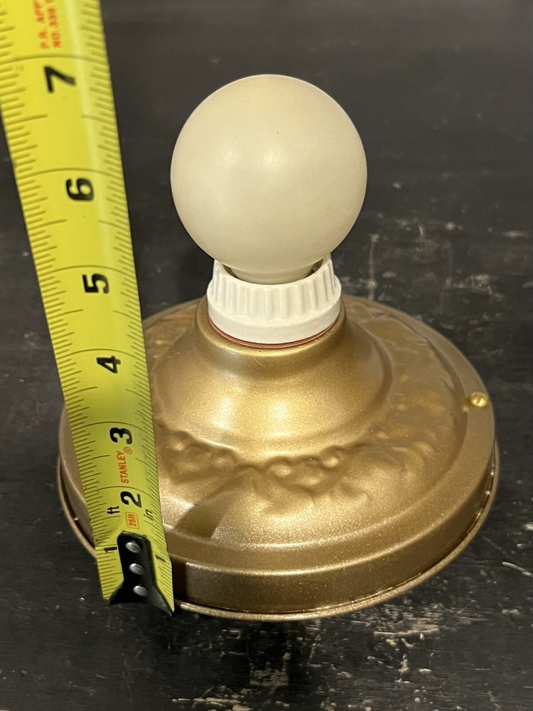 Nice Pair Antique Flush Mount Fixtures Rewired 35B
