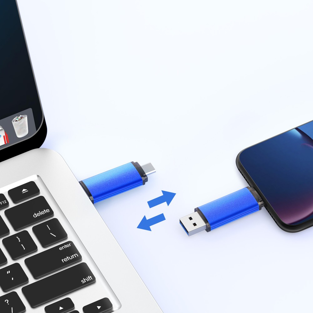 USB 2.0 32/64/128GB Type-C/ A Dual Flash Drive Memory Stick For Android Phone PC